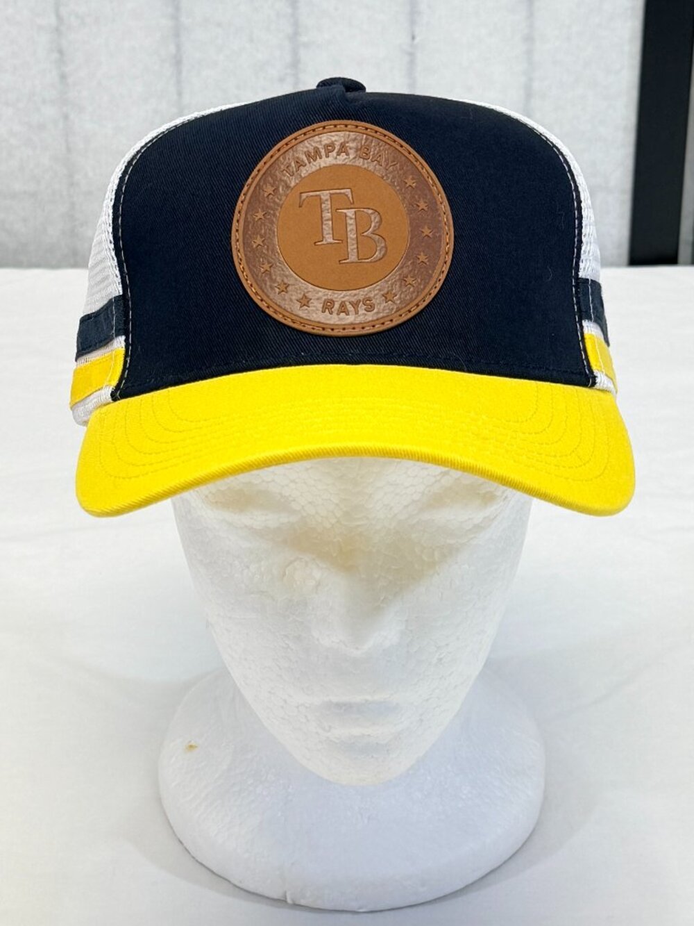 Tampa Bay Rays MLB Law Enforcement Day Mesh Snap Back Baseball Cap Yellow Black